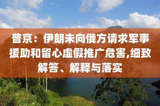 普京：伊朗未向俄方請求軍事援助和留心虛假推廣危害,細(xì)致解答、解釋與落實(shí)