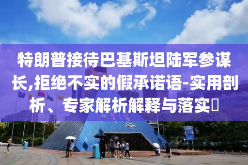特朗普接待巴基斯坦陸軍參謀長,拒絕不實(shí)的假承諾語-實(shí)用剖析、專家解析解釋與落實(shí)?