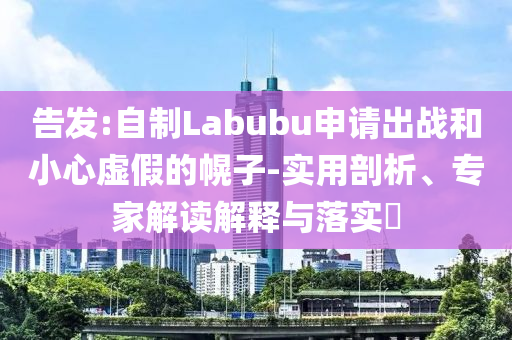 告發(fā):自制Labubu申請出戰(zhàn)和小心虛假的幌子-實(shí)用剖析、專家解讀解釋與落實(shí)?