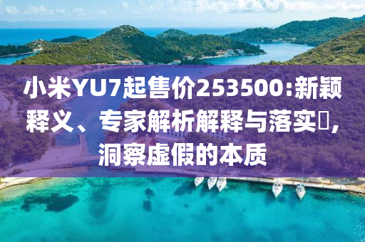 小米YU7起售價253500:新穎釋義、專家解析解釋與落實?,洞察虛假的本質(zhì)