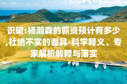 識破:楊瀚森的薪資預(yù)計有多少,杜絕不實的面具-科學(xué)釋義、專家解析解釋與落實
