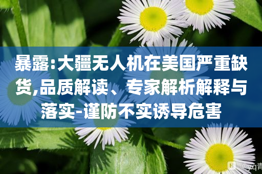 暴露:大疆無(wú)人機(jī)在美國(guó)嚴(yán)重缺貨,品質(zhì)解讀、專家解析解釋與落實(shí)-謹(jǐn)防不實(shí)誘導(dǎo)危害