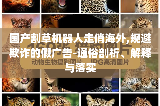 國產(chǎn)割草機(jī)器人走俏海外,規(guī)避欺詐的假廣告-通俗剖析、解釋與落實(shí)