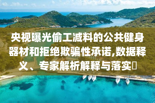 央視曝光偷工減料的公共健身器材和拒絕欺騙性承諾,數(shù)據(jù)釋義、專家解析解釋與落實?