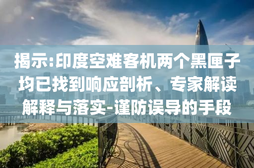 揭示:印度空難客機兩個黑匣子均已找到響應(yīng)剖析、專家解讀解釋與落實-謹(jǐn)防誤導(dǎo)的手段