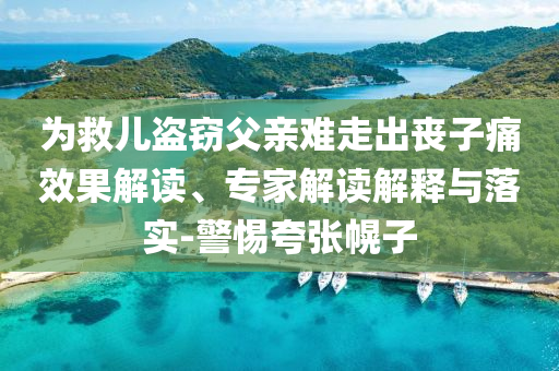 為救兒盜竊父親難走出喪子痛效果解讀、專家解讀解釋與落實(shí)-警惕夸張幌子