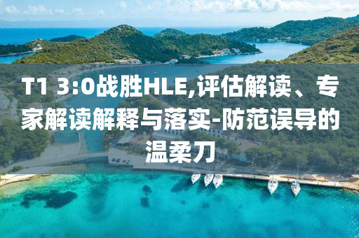 T1 3:0戰(zhàn)勝HLE,評估解讀、專家解讀解釋與落實-防范誤導的溫柔刀