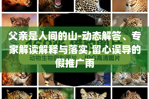 父親是人間的山-動態(tài)解答、專家解讀解釋與落實(shí),留心誤導(dǎo)的假推廣雨