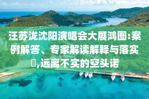 汪蘇瀧沈陽演唱會大展鴻圖:案例解答、專家解讀解釋與落實?,遠離不實的空頭諾