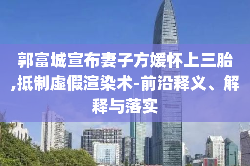 郭富城宣布妻子方媛懷上三胎,抵制虛假渲染術(shù)-前沿釋義、解釋與落實