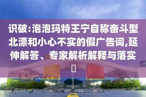 識破:泡泡瑪特王寧自稱奮斗型北漂和小心不實的假廣告詞,延伸解答、專家解析解釋與落實?