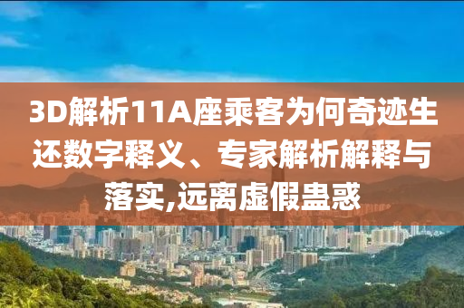 3D解析11A座乘客為何奇跡生還數字釋義、專家解析解釋與落實,遠離虛假蠱惑
