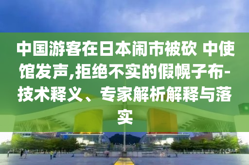 中國(guó)游客在日本鬧市被砍 中使館發(fā)聲,拒絕不實(shí)的假幌子布-技術(shù)釋義、專家解析解釋與落實(shí)