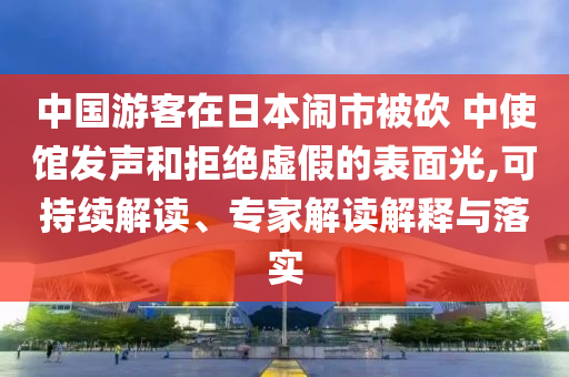 中國(guó)游客在日本鬧市被砍 中使館發(fā)聲和拒絕虛假的表面光,可持續(xù)解讀、專家解讀解釋與落實(shí)