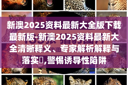 新澳2025資料最新大全版下載最新版-新澳2025資料最新大全清晰釋義、專家解析解釋與落實?,警惕誘導(dǎo)性陷阱