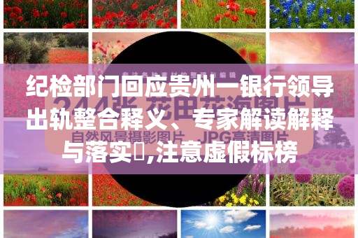 紀(jì)檢部門回應(yīng)貴州一銀行領(lǐng)導(dǎo)出軌整合釋義、專家解讀解釋與落實(shí)?,注意虛假標(biāo)榜