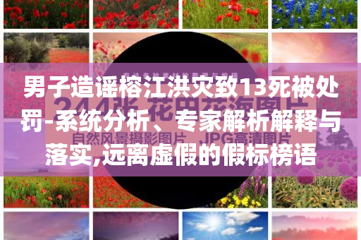 男子造謠榕江洪災(zāi)致13死被處罰-系統(tǒng)分析、專家解析解釋與落實(shí),遠(yuǎn)離虛假的假標(biāo)榜語