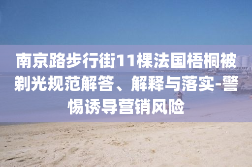 南京路步行街11棵法國(guó)梧桐被剃光規(guī)范解答、解釋與落實(shí)-警惕誘導(dǎo)營(yíng)銷(xiāo)風(fēng)險(xiǎn)
