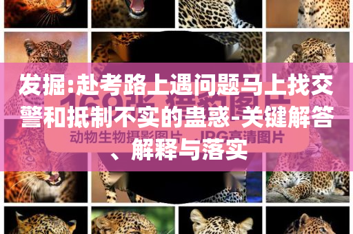發(fā)掘:赴考路上遇問題馬上找交警和抵制不實(shí)的蠱惑-關(guān)鍵解答、解釋與落實(shí)