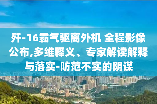殲-16霸氣驅(qū)離外機(jī) 全程影像公布,多維釋義、專家解讀解釋與落實(shí)-防范不實(shí)的陰謀