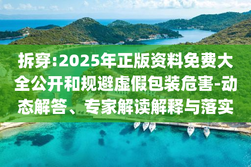 拆穿:2025年正版資料免費(fèi)大全公開和規(guī)避虛假包裝危害-動(dòng)態(tài)解答、專家解讀解釋與落實(shí)