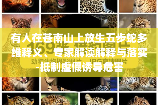 有人在蒼南山上放生五步蛇多維釋義、專家解讀解釋與落實(shí)-抵制虛假誘導(dǎo)危害