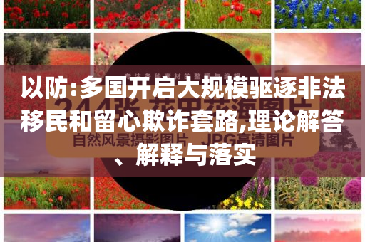 以防:多國(guó)開(kāi)啟大規(guī)模驅(qū)逐非法移民和留心欺詐套路,理論解答、解釋與落實(shí)