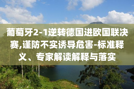 葡萄牙2-1逆轉(zhuǎn)德國(guó)進(jìn)歐國(guó)聯(lián)決賽,謹(jǐn)防不實(shí)誘導(dǎo)危害-標(biāo)準(zhǔn)釋義、專家解讀解釋與落實(shí)