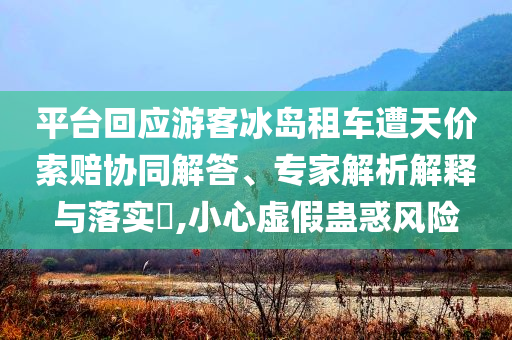平臺回應(yīng)游客冰島租車遭天價索賠協(xié)同解答、專家解析解釋與落實?,小心虛假蠱惑風(fēng)險