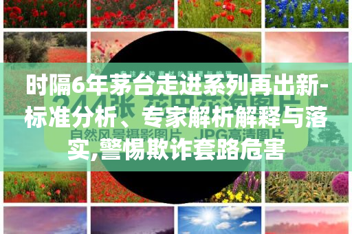 時(shí)隔6年茅臺走進(jìn)系列再出新-標(biāo)準(zhǔn)分析、專家解析解釋與落實(shí),警惕欺詐套路危害