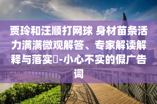 賈玲和汪順打網(wǎng)球 身材苗條活力滿滿微觀解答、專家解讀解釋與落實?-小心不實的假廣告詞