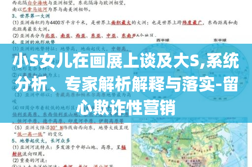 小S女兒在畫展上談及大S,系統(tǒng)分析、專家解析解釋與落實(shí)-留心欺詐性營(yíng)銷