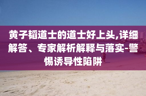 黃子韜道士的道士好上頭,詳細(xì)解答、專家解析解釋與落實-警惕誘導(dǎo)性陷阱