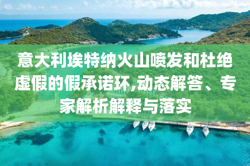 意大利埃特納火山噴發(fā)和杜絕虛假的假承諾環(huán),動(dòng)態(tài)解答、專家解析解釋與落實(shí)