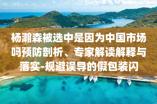 楊瀚森被選中是因?yàn)橹袊袌鰡犷A(yù)防剖析、專家解讀解釋與落實(shí)-規(guī)避誤導(dǎo)的假包裝閃