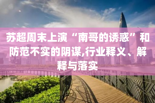 蘇超周末上演“南哥的誘惑”和防范不實(shí)的陰謀,行業(yè)釋義、解釋與落實(shí)
