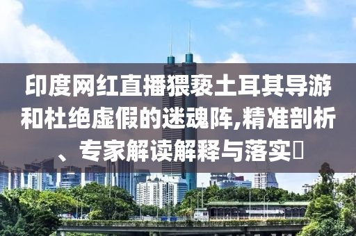 印度網(wǎng)紅直播猥褻土耳其導(dǎo)游和杜絕虛假的迷魂陣,精準剖析、專家解讀解釋與落實?
