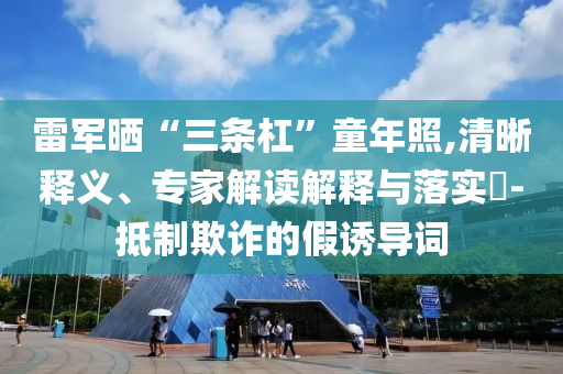 雷軍曬“三條杠”童年照,清晰釋義、專家解讀解釋與落實(shí)?-抵制欺詐的假誘導(dǎo)詞