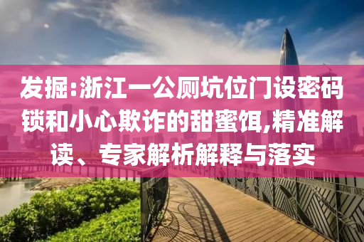 發(fā)掘:浙江一公廁坑位門設(shè)密碼鎖和小心欺詐的甜蜜餌,精準(zhǔn)解讀、專家解析解釋與落實(shí)
