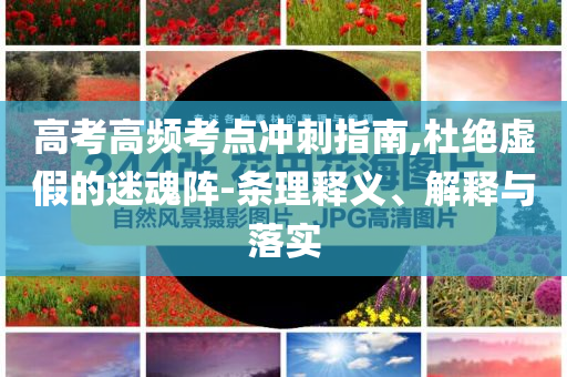 高考高頻考點(diǎn)沖刺指南,杜絕虛假的迷魂陣-條理釋義、解釋與落實(shí)