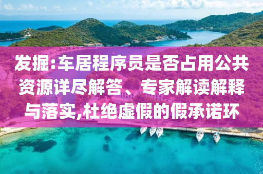 發(fā)掘:車居程序員是否占用公共資源詳盡解答、專家解讀解釋與落實(shí),杜絕虛假的假承諾環(huán)