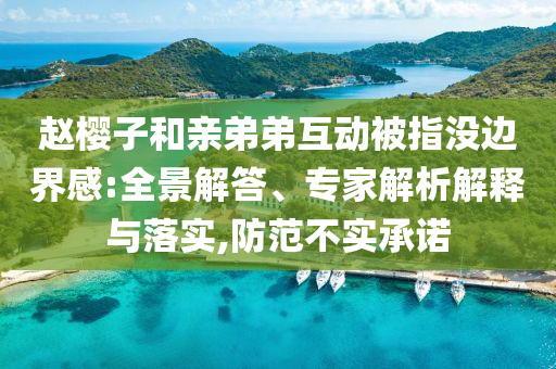 趙櫻子和親弟弟互動被指沒邊界感:全景解答、專家解析解釋與落實,防范不實承諾