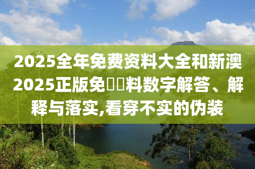 2025全年免費(fèi)資料大全和新澳2025正版免費(fèi)資料數(shù)字解答、解釋與落實(shí),看穿不實(shí)的偽裝