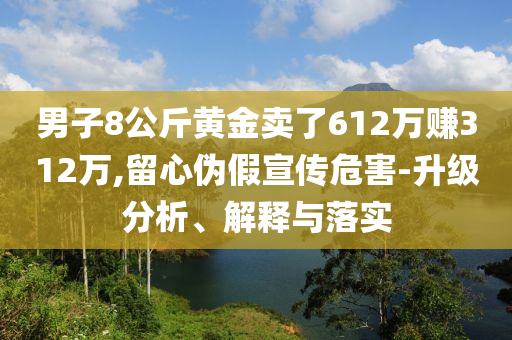 男子8公斤黃金賣了612萬賺312萬,留心偽假宣傳危害-升級分析、解釋與落實