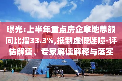 曝光:上半年重點房企拿地總額同比增33.3%,抵制虛假迷障-評估解讀、專家解讀解釋與落實