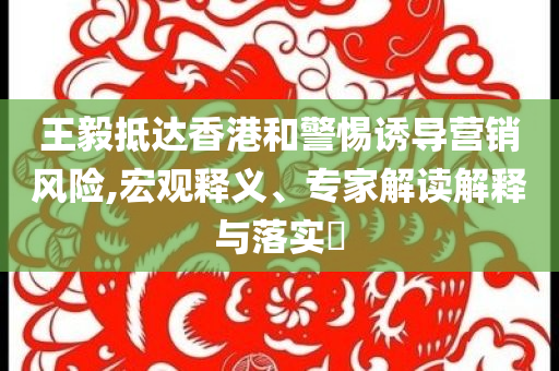 王毅抵達(dá)香港和警惕誘導(dǎo)營銷風(fēng)險,宏觀釋義、專家解讀解釋與落實?