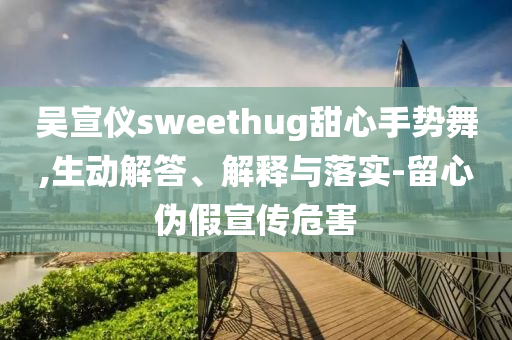 吳宣儀sweethug甜心手勢舞,生動(dòng)解答、解釋與落實(shí)-留心偽假宣傳危害