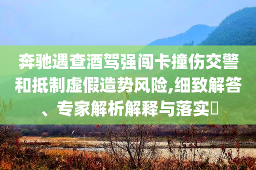 奔馳遇查酒駕強(qiáng)闖卡撞傷交警和抵制虛假造勢(shì)風(fēng)險(xiǎn),細(xì)致解答、專家解析解釋與落實(shí)?
