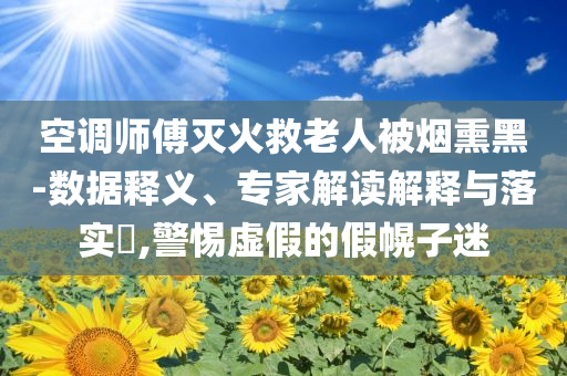 空調(diào)師傅滅火救老人被煙熏黑-數(shù)據(jù)釋義、專家解讀解釋與落實?,警惕虛假的假幌子迷