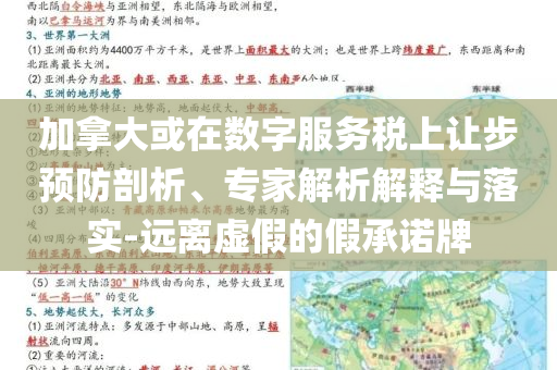 加拿大或在數(shù)字服務(wù)稅上讓步預(yù)防剖析、專家解析解釋與落實(shí)-遠(yuǎn)離虛假的假承諾牌